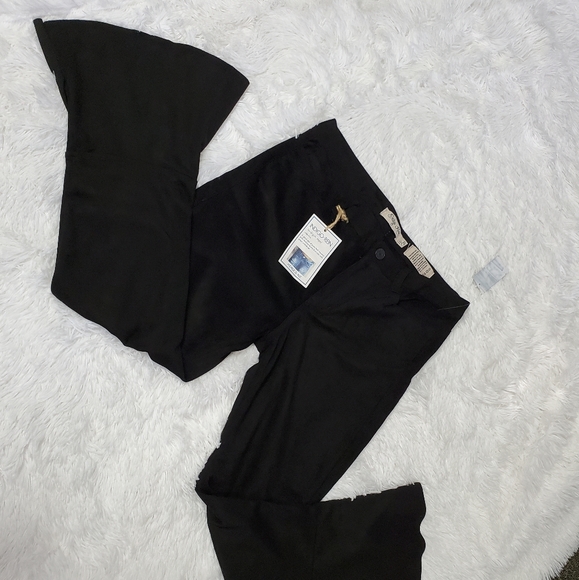 NWT!! INDIGO REIN BLACK VELVET SMOOTH MEDIUM RISE FUT & FLARE BELL BOTTOMS! - Picture 12 of 16